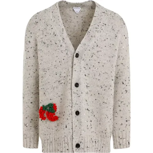 Embroidered Dove Cardigan , male, Sizes: L - Bottega Veneta - Modalova