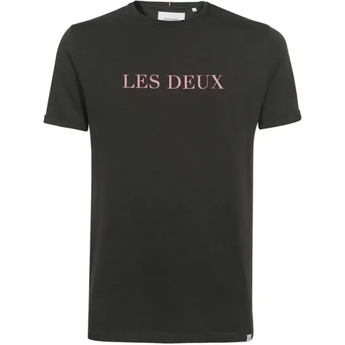 Geripptes Baumwoll-T-Shirt , Herren, Größe: XL - Les Deux - Modalova