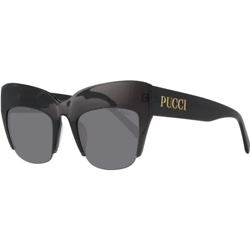 Schwarze Butterfly Sonnenbrille mit UV-Schutz - EMILIO PUCCI - Modalova