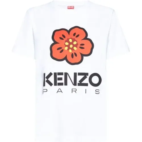 Stylisches T-Shirt,Weiße Boke Flower Loose-Fit T-Shirt - Kenzo - Modalova