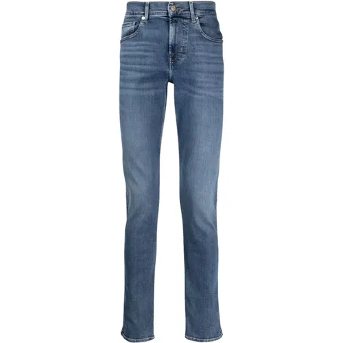 Slim Denim Stretch Jeans , male, Sizes: W30, W36, W33, W38, W32 - 7 For All Mankind - Modalova