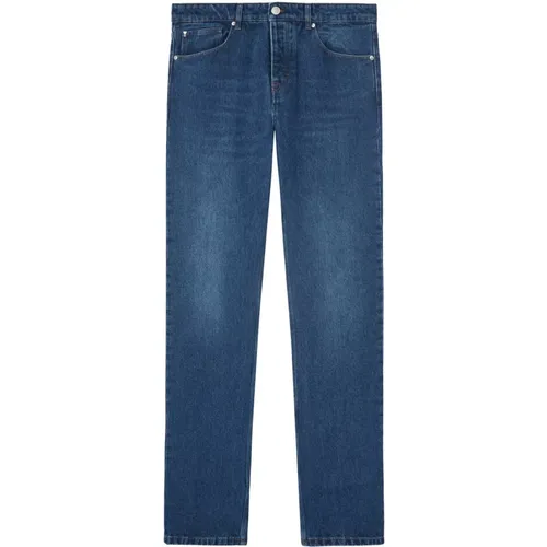 Gewaschene blaue Jeans , Herren, Größe: W30 - Ami Paris - Modalova