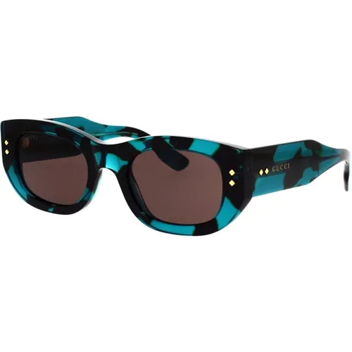 Rechteckige Sonnenbrille Gg1215S 001,Stylische Sonnenbrille Gg1215S - Gucci - Modalova