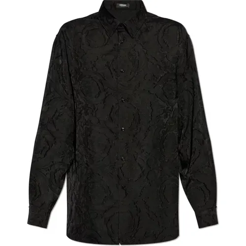 Shirt mit 'barocco' Motiv Versace - Versace - Modalova
