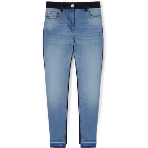 Patchwork Skinny Jeans Upcycling , Damen, Größe: 4XS - Motivi - Modalova