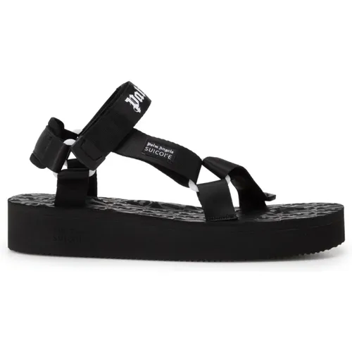 Rubber Sandals with Logo Strap , male, Sizes: 7 UK, 8 UK, 5 UK, 9 UK, 10 UK - Palm Angels - Modalova