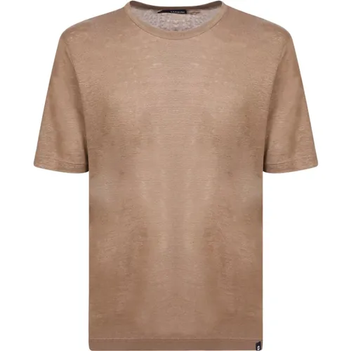 Linen T-Shirt for Men , male, Sizes: S, L, M - Lardini - Modalova