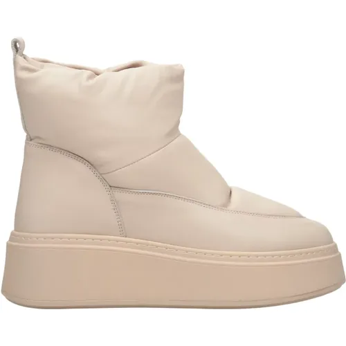 Damen Schneestiefel aus echtem Leder Er00112428 , Damen, Größe: 40 EU - Estro - Modalova