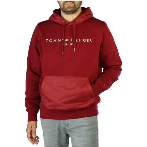 Herren Sweatshirt mit Kapuze in einfarbigem Design , Herren, Größe: M - Tommy Hilfiger - Modalova