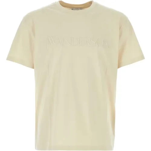 Sand Baumwoll T-Shirt , Herren, Größe: L - JW Anderson - Modalova