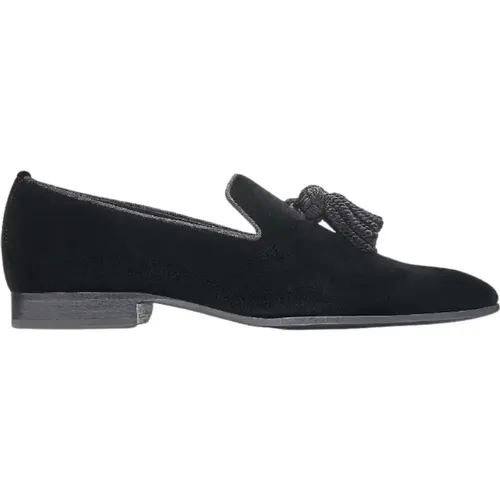 Velvet Fringed Foxley Loafers , male, Sizes: 9 UK, 10 UK, 8 UK - Jimmy Choo - Modalova