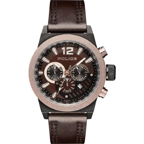 Chronograph Leather Watch Ladbroke , male, Sizes: ONE SIZE - Police - Modalova