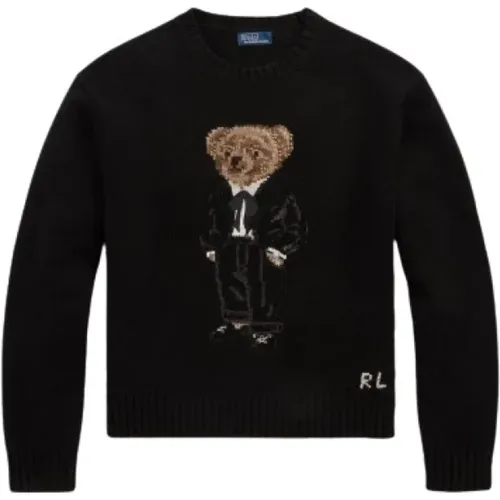 Jacquard Wolle Kaschmir Polo Bear Pullover , Damen, Größe: L - Polo Ralph Lauren - Modalova