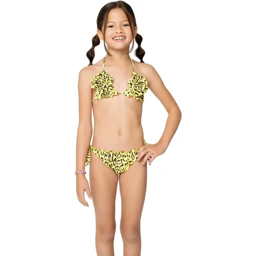 Leopard Pastel Triangel Bikini Mädchen - 4Giveness - Modalova