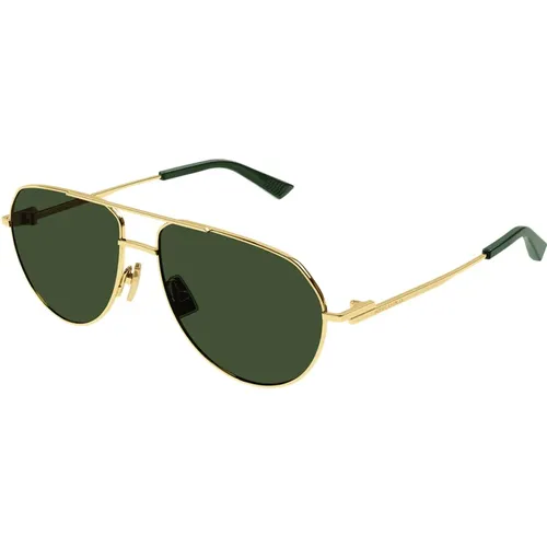 Aviator Style Sunglasses Bv1302S 003 , male, Sizes: 57 MM - Bottega Veneta - Modalova