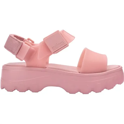 Strap Platform Sandal with Varied Texture , female, Sizes: 5 UK, 6 UK, 8 UK, 7 UK, 4 UK, 2 UK - Melissa - Modalova
