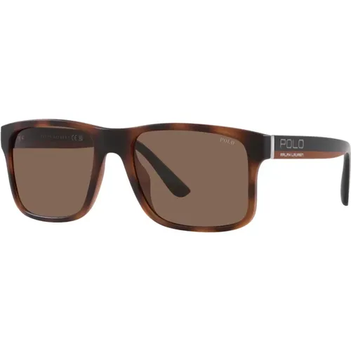 Matte Havana Sunglasses , male, Sizes: 57 MM - Ralph Lauren - Modalova