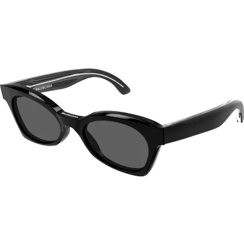 Schwarze/Graue Sonnenbrille , Damen, Größe: 53 MM - Balenciaga - Modalova