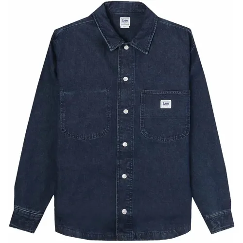 Herren Overshirt Arbeitskleidung Mid Denim , Herren, Größe: M - Lee - Modalova