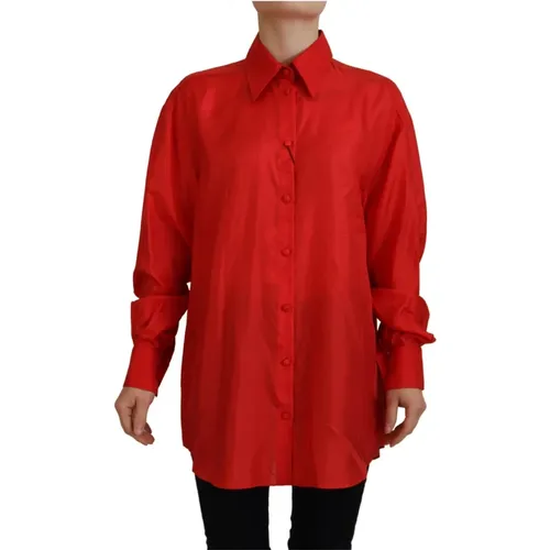 Luxus Rotes Polo Shirt - Dolce & Gabbana - Modalova