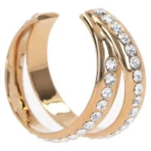 Gold-tone Crystal Bracelet , female, Sizes: ONE SIZE - Amina Muaddi - Modalova
