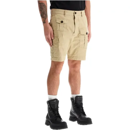 Cargo Bermuda Shorts mit Klappentaschen , Herren, Größe: M - Dsquared2 - Modalova