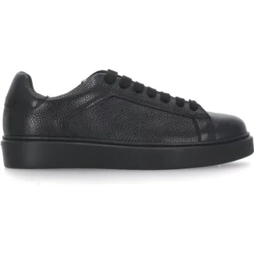 Schwarze Sneakers aus genarbtem Leder - Doucal's - Modalova