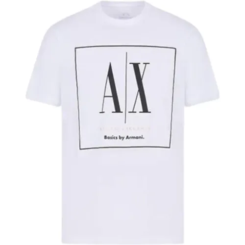 Klassisches Herren T-Shirt , Herren, Größe: XS - Armani Exchange - Modalova