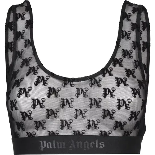 Lace Bra Topwear , female, Sizes: S - Palm Angels - Modalova