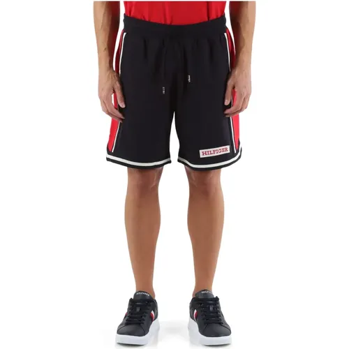 Sporty Cotton Shorts with Contrast Inserts , male, Sizes: L, XL, 2XL, M - Tommy Hilfiger - Modalova