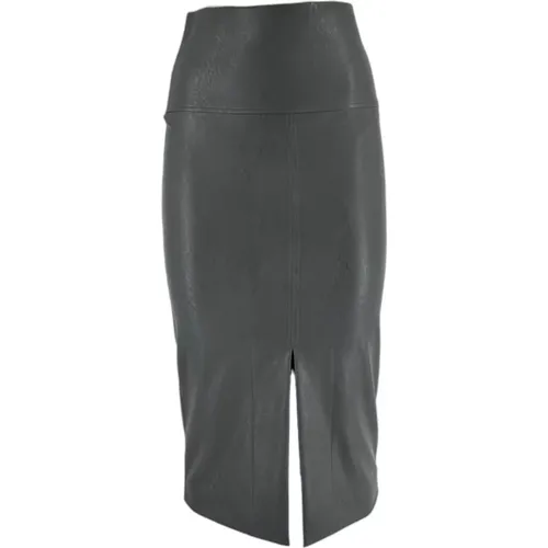 Grey Faux Leather Skirt , female, Sizes: XS - D.Exterior - Modalova