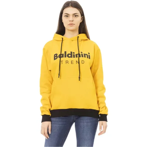 Hooded Sweatshirt with Front Logo Pocket , female, Sizes: M, L, S - Baldinini - Modalova