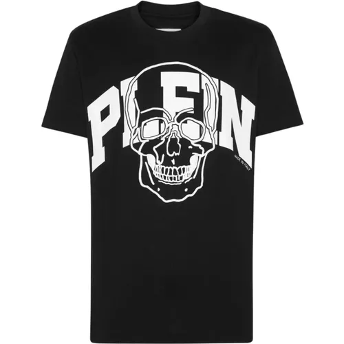 Schwarzes Tee , Herren, Größe: L - Philipp Plein - Modalova