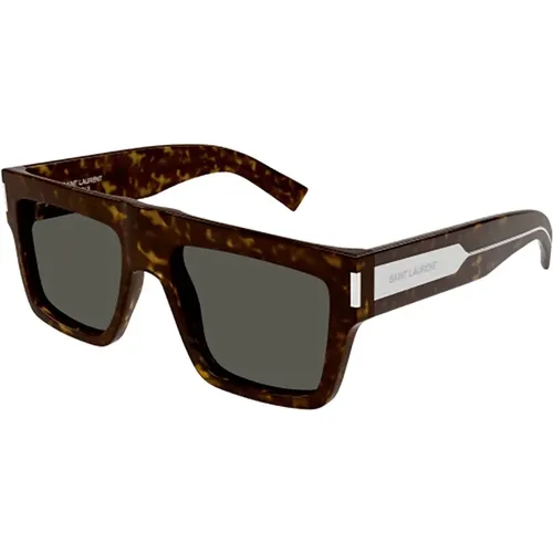 Stilvolle Schwarze Leder Umhängetasche,Stylische Sonnenbrille SL 628 - Saint Laurent - Modalova