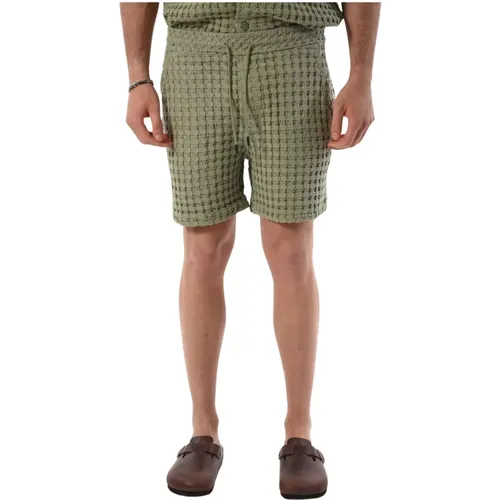 Cotton Bermuda Shorts with Drawstring Waist , male, Sizes: L, 2XL, M, XL - OAS - Modalova