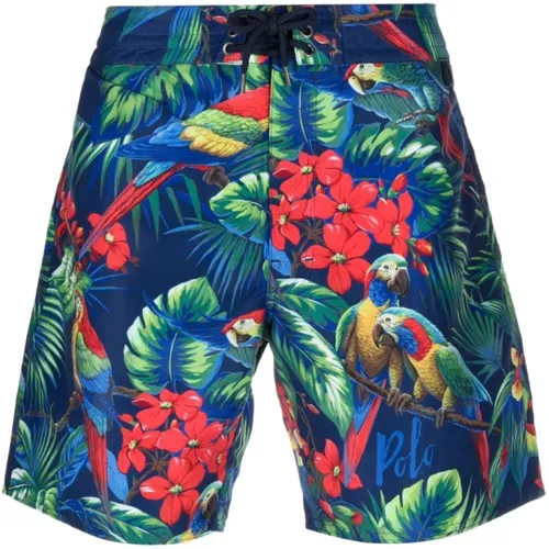 Palm Island Parrot Print Swim Shorts , male, Sizes: W33, W34 - Ralph Lauren - Modalova