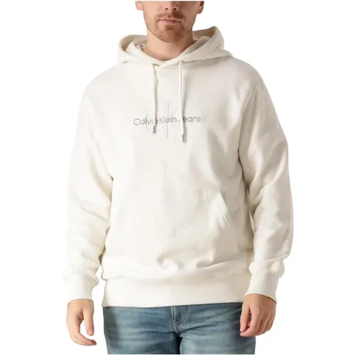 Chenille Monologo Hoodie , Herren, Größe: M - Calvin Klein - Modalova