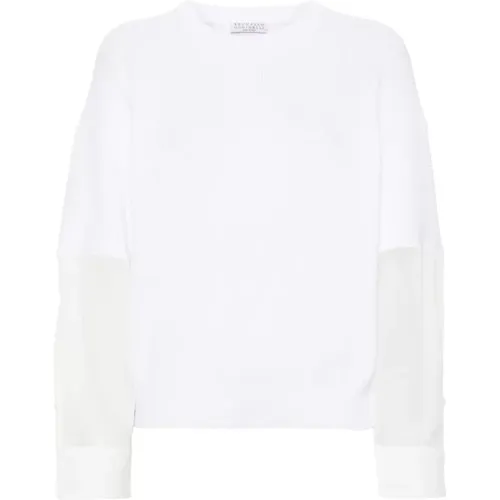 Weiße Pullover für Männer - BRUNELLO CUCINELLI - Modalova