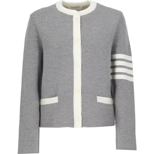 Cardigan Grey , female, Sizes: 2XS, 3XS - Thom Browne - Modalova