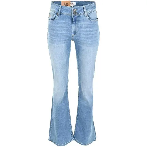Boot-Cut Flare Jeans Hellblau - DNM Pure - Modalova