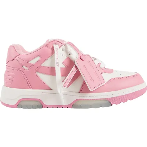 Weiße Rose Leder Sneakers , Damen, Größe: 35 EU - Off White - Modalova