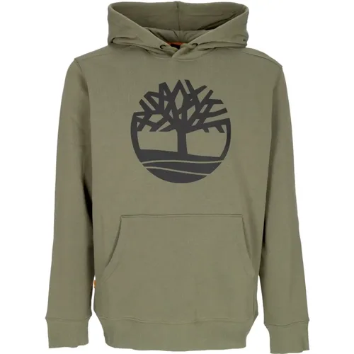 Tree Logo Hoodie Earth/Schwarz , Herren, Größe: XL - Timberland - Modalova