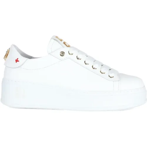 Leather Sneakers with Decorative Details , female, Sizes: 4 UK - Gio+ - Modalova