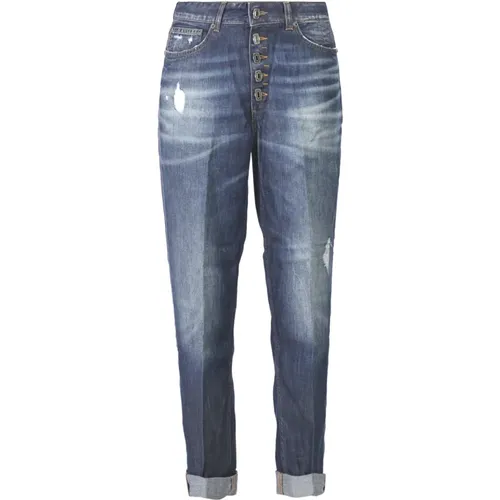 Dunkle Denim Gerades Jeans Koons Modell , Damen, Größe: W27 - Dondup - Modalova