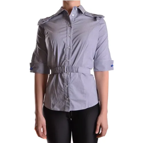 Lavender Striped Shirt , female, Sizes: S - Elisabetta Franchi - Modalova