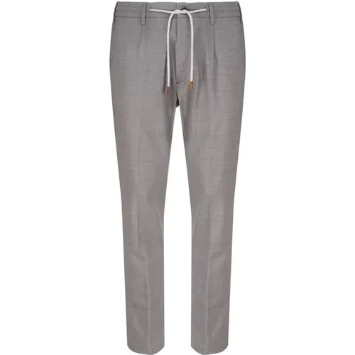 Trousers Grey , male, Sizes: W31, W33, W36, W30 - Eleventy - Modalova