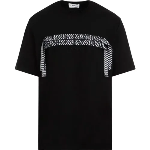 Schwarze T-Shirts & Polos für Männer , Herren, Größe: L - Lanvin - Modalova