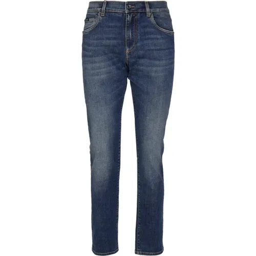 Slim-fit Jeans with Flap Fastening , male, Sizes: 2XL - Dolce & Gabbana - Modalova