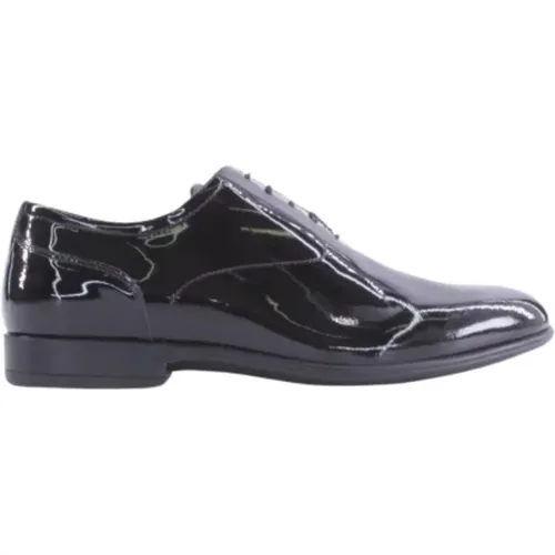 Schwarze flache Schuhe Eleganter Stil , Herren, Größe: 43 EU - Nerogiardini - Modalova