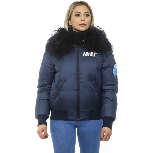 Bestickte Bomberjacke mit Pelzkapuze - Mr&Mrs Italy - Modalova